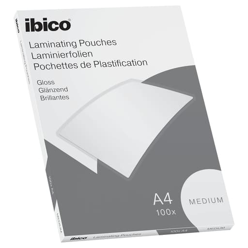 100 pochettes de plastification IBICO BASICS Medium A3 100 microns brillantes IBICO — Base