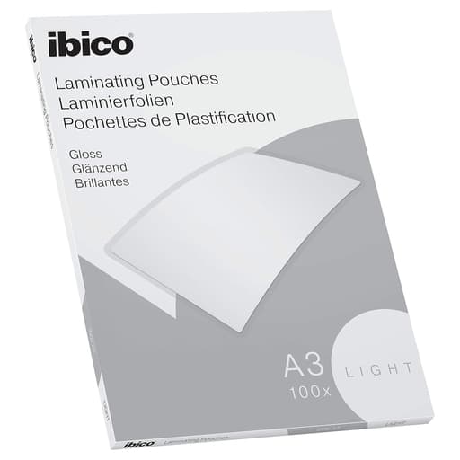 100 pochettes de plastification IBICO BASICS Light A3 80 microns brillantes IBICO — Base
